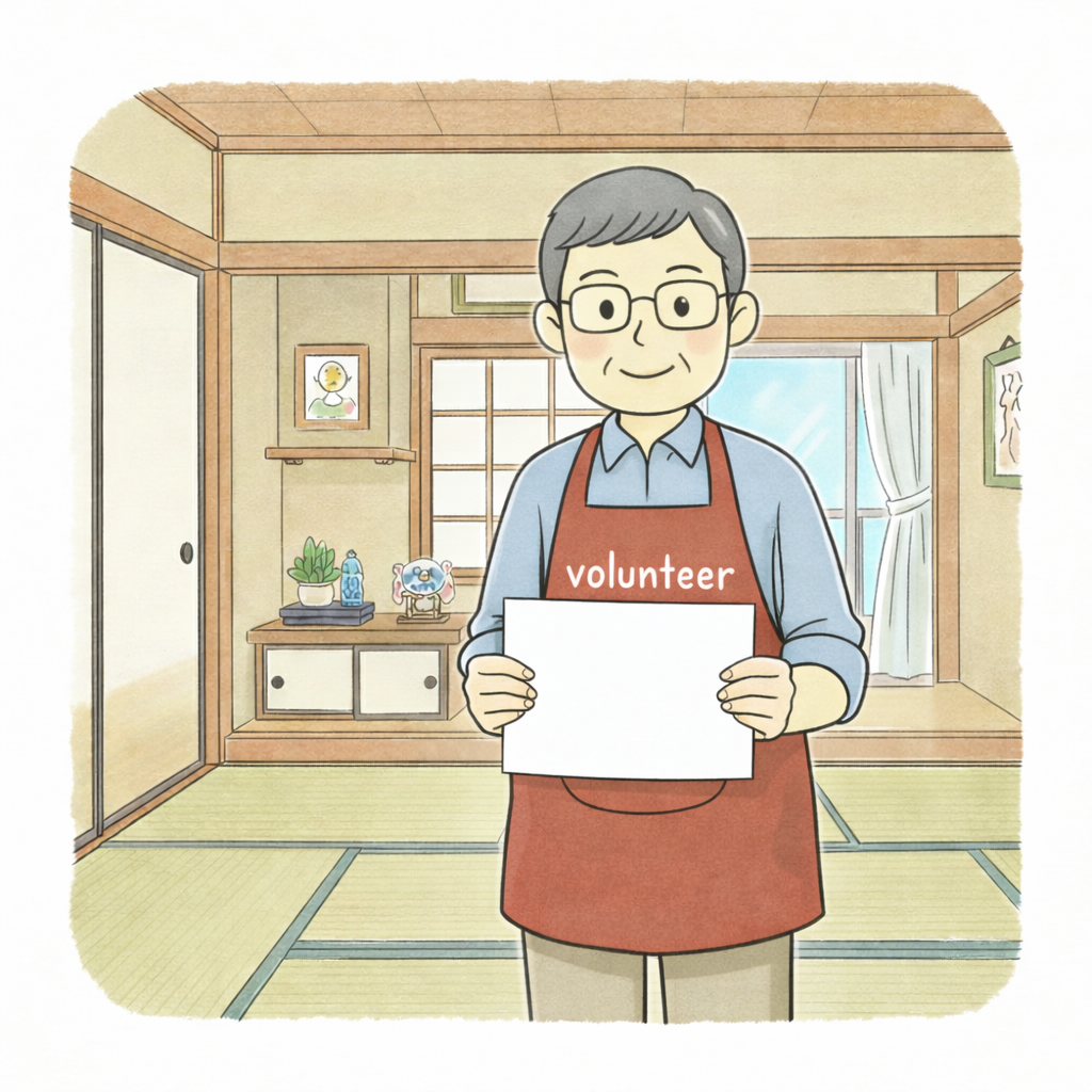 まとめ書きを持つ夫