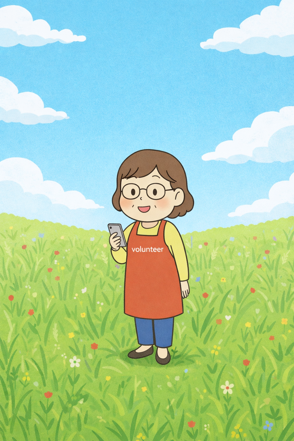 volunteerエプロンのmanao