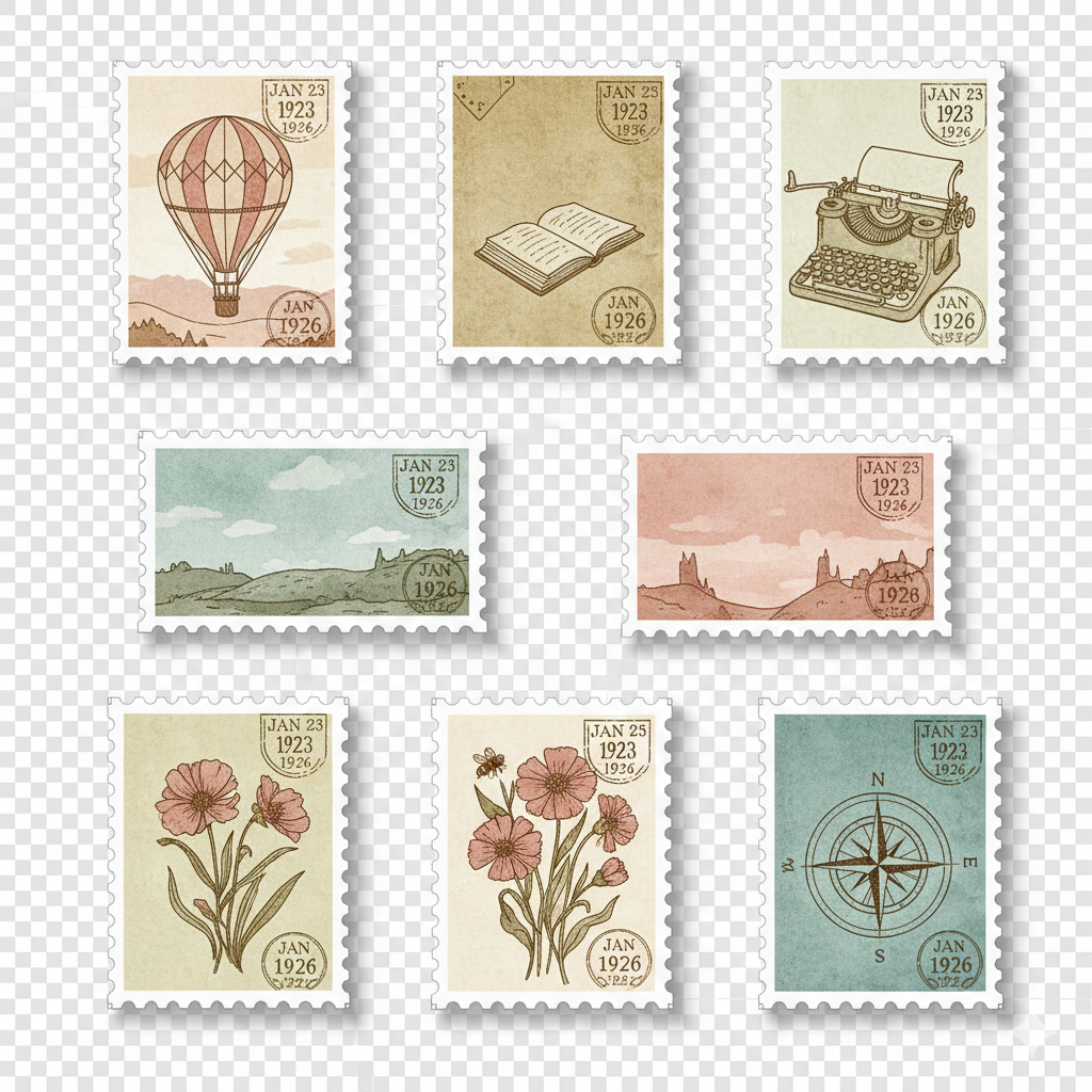 ヴィンテージ切手シール